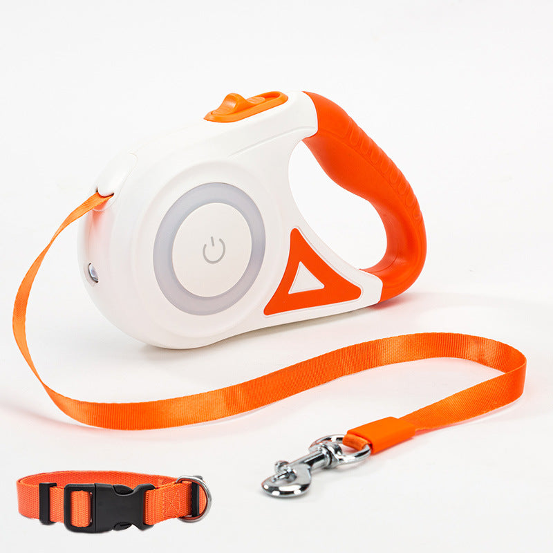 Retractable Dog Leash & Collar Set - Automatic Traction Rope for Small to Medium Dogs and Cats