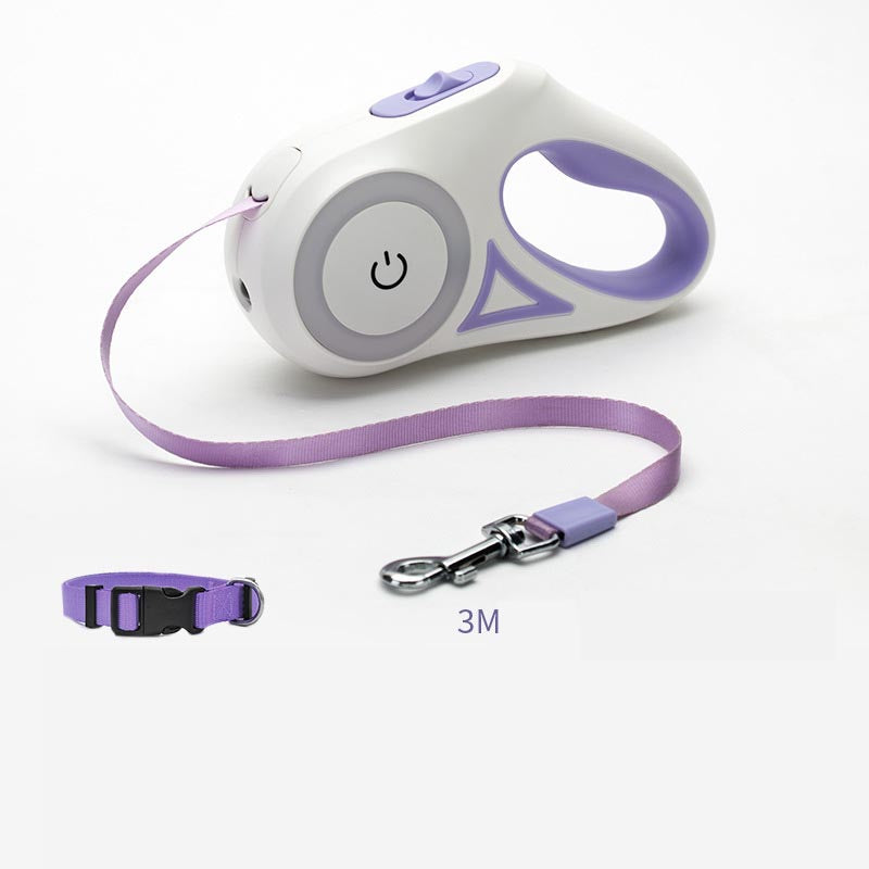 Retractable Dog Leash & Collar Set - Automatic Traction Rope for Small to Medium Dogs and Cats