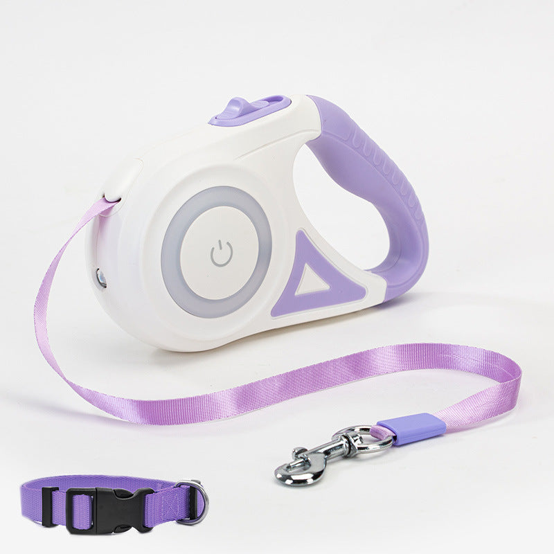 Retractable Dog Leash & Collar Set - Automatic Traction Rope for Small to Medium Dogs and Cats