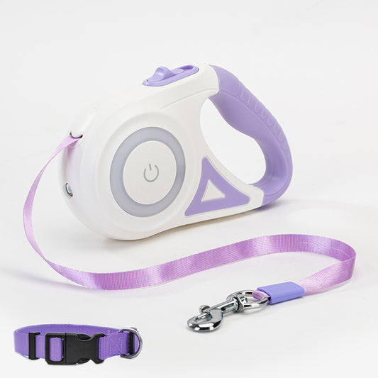 Retractable Dog Leash & Collar Set - Automatic Traction Rope for Small to Medium Dogs and Cats