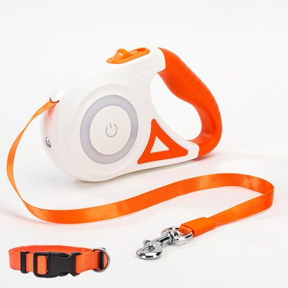 Retractable Dog Leash & Collar Set - Automatic Traction Rope for Small to Medium Dogs and Cats