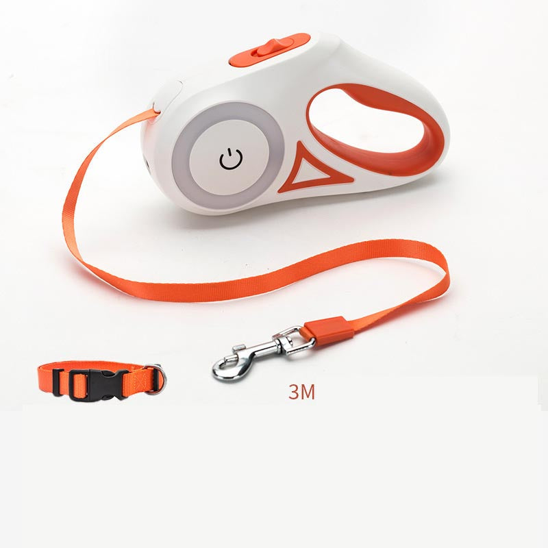 Retractable Dog Leash & Collar Set - Automatic Traction Rope for Small to Medium Dogs and Cats