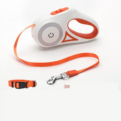 Retractable Dog Leash & Collar Set - Automatic Traction Rope for Small to Medium Dogs and Cats